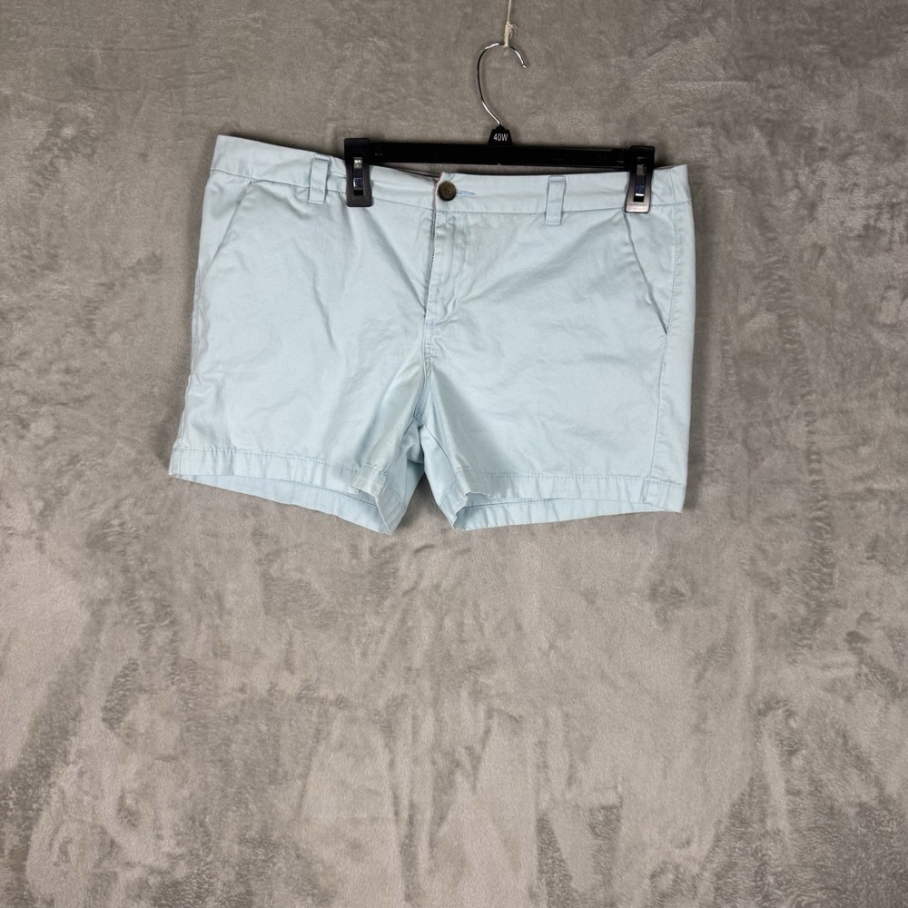 Merona Womens Sz 14 Light Blue Chino Shorts 100% Cotton Sporty Golf Activewear‎